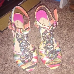 High heel wedges shoes